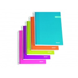 7087-CUADERNO TAPA FORRADA A5 CUADROS 5X5 120 HOJAS 70G SURTIDO MODA CLASSIC STRIPES ANCOR 040098