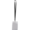 7119-PACK 10 FUNDAS PVC 122X180MM  2 COMPARTIMENTOS PORTADOCUMENTOS + CINTA COLGANTE LANYARD NEGRA TARIFOLD 335105