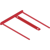 7149-PACK 100 FASTENER METAL FLEXIBLE D-CLIP ROJO BANKERS BOX 1189301