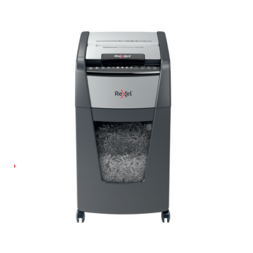 7188-Rexel Optimum Auto+ 300M triturador de papel Microcorte 55 dB 23 cm Negro, Gris