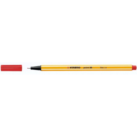 725-ROTULADOR PUNTA FINA POINT 88 0.4MM ROJO STABILO 88/40