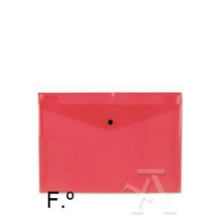 7261-SOBRE POLIPROPILENO FOLIO SOLAPA C/BROCHE PLASTICO ROJO CARCHIVO 342K12