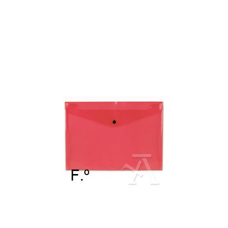 7261-SOBRE POLIPROPILENO FOLIO SOLAPA C/BROCHE PLASTICO ROJO CARCHIVO 342K12