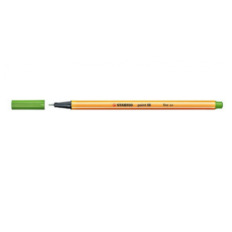 727-ROTULADOR PUNTA FINA POINT 88 0.4MM VERDE HOJA STABILO 88/43