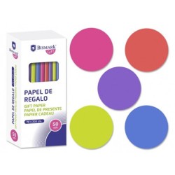 7273-ROLLO PAPEL DE REGALO NEON 70X200 CM BISMARK 328713