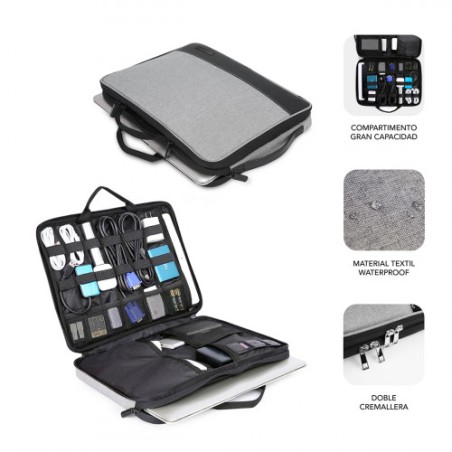 7277-FUNDA ORDENADOR ADVANCE LAPTOP SLEEVE 13,3-14" GREY