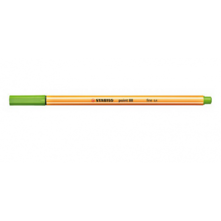 728-ROTULADOR PUNTA FINA POINT 88 0.4MM VERDE HOJA STABILO 88/43