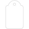 7297-CAJA 500 ETIQUETAS COLGANTES BLANCAS 22 X 35 MM APLI 390