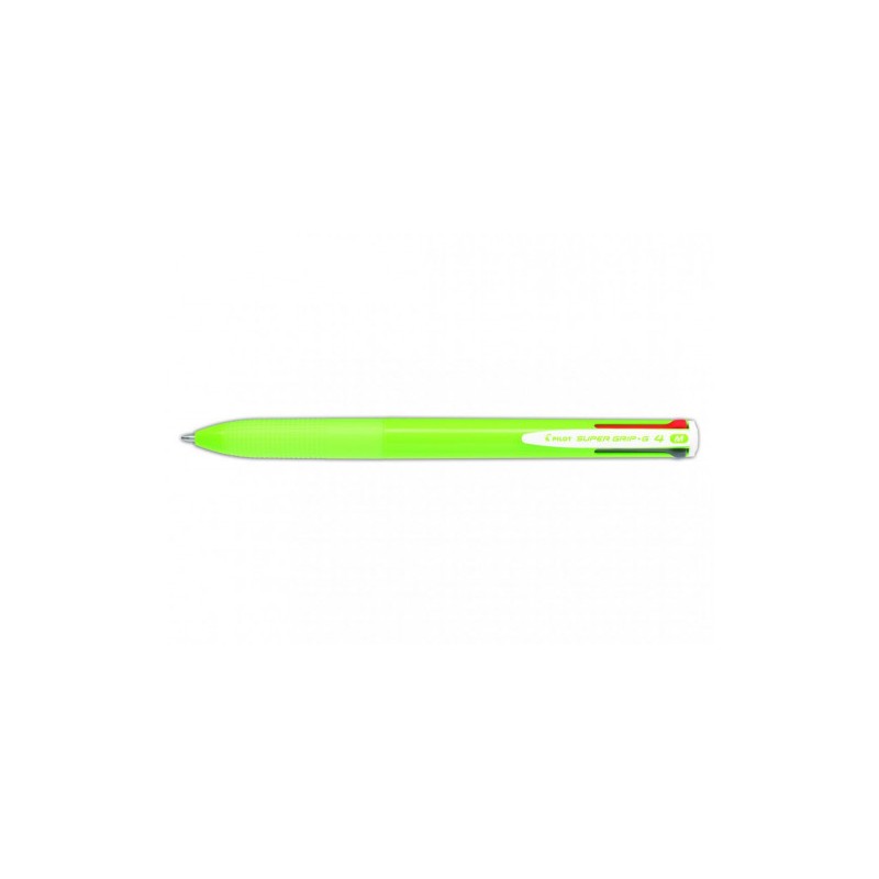 7316-BOLIGRAFO SUPERGRIP G - 4 COLORES - CUERPO COLOR- VERDE LIMA PILOT BPKGG-35M-LG