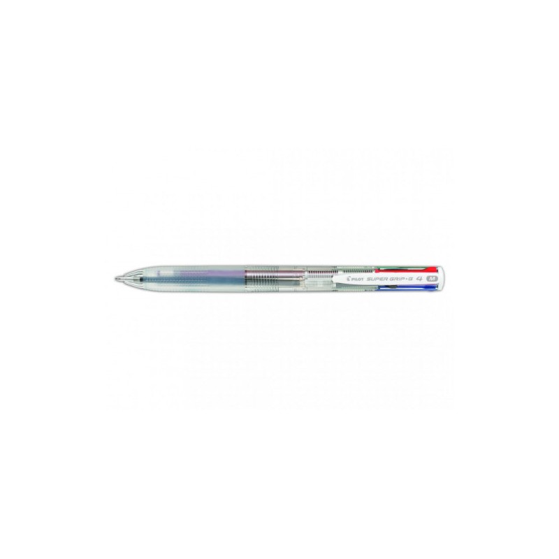 7318-BOLIGRAFO SUPERGRIP G - 4 COLORES - CUERPO COLOR TRANSPARENTE PILOT BPKGG-35M-NC 7318-BOLIGRAFO SUPERGRIP G - 4 COLORES - CUERPO COLOR TRANSPARENTE PILOT BPKGG-35M-NC