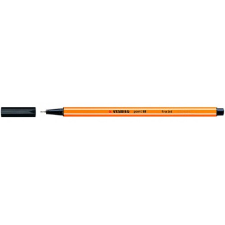 733-ROTULADOR PUNTA FINA POINT 88 0.4MM NEGRO STABILO 88/46