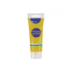 7344-BOTE PINTURA ACRILICA 75 ML ORO CON GLITTER BISMARK 328672