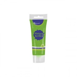 7347-BOTE PINTURA ACRILICA 75 ML VERDE CON GLITTER BISMARK 328675