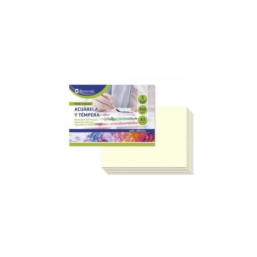 7363-PACK 5 CARTULINAS DIBUJO ACUARELAS Y TEMPERAS A3 BISMARK 328823 7363-PACK 5 CARTULINAS DIBUJO ACUARELAS Y TEMPERAS A3 BISMARK 328823