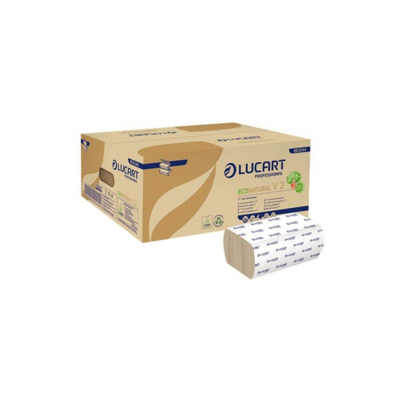 7473-PAQUETE 3800 TOALLAS V2 ECONATURAL LUCART CE594 7473-PAQUETE 3800 TOALLAS V2 ECONATURAL LUCART CE594