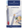 7537-ESTUCHE DE METAL CON 12 LAPICES DE COLORES ACUARELABLES GOLDFABER. FABER CASTELL 114612