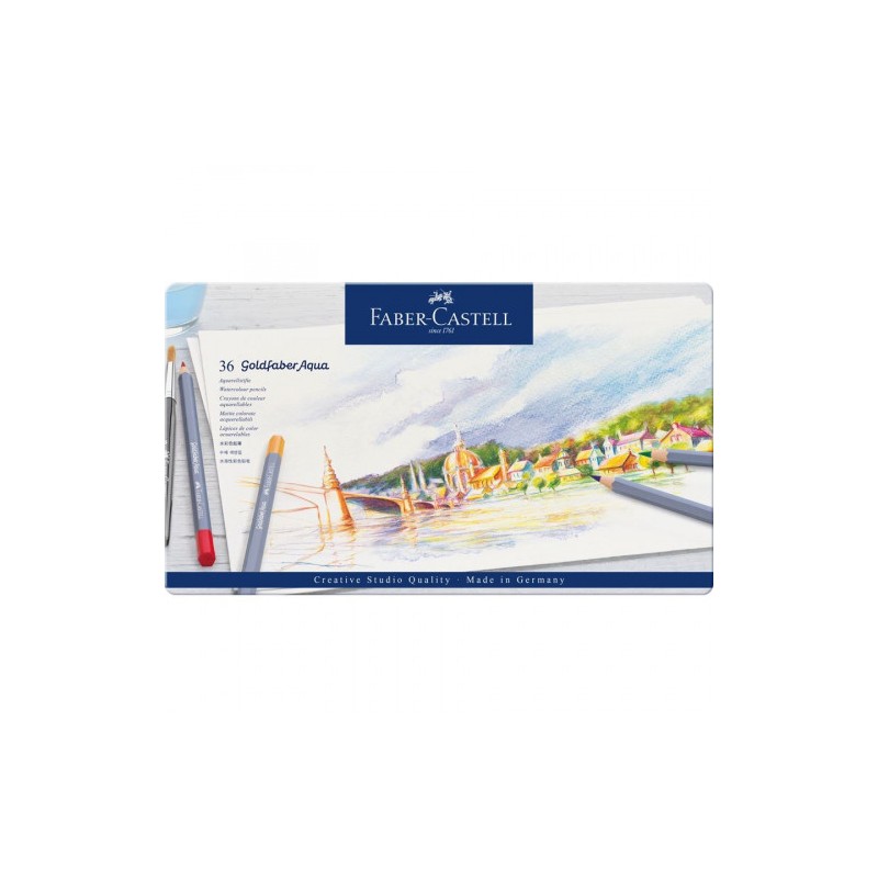 7540-ESTUCHE DE METAL CON 36 LAPICES DE COLORES ACUARELABLES GOLDFABER. FABER CASTELL 114636 7540-ESTUCHE DE METAL CON 36 LAPICES DE COLORES ACUARELABLES GOLDFABER. FABER CASTELL 114636