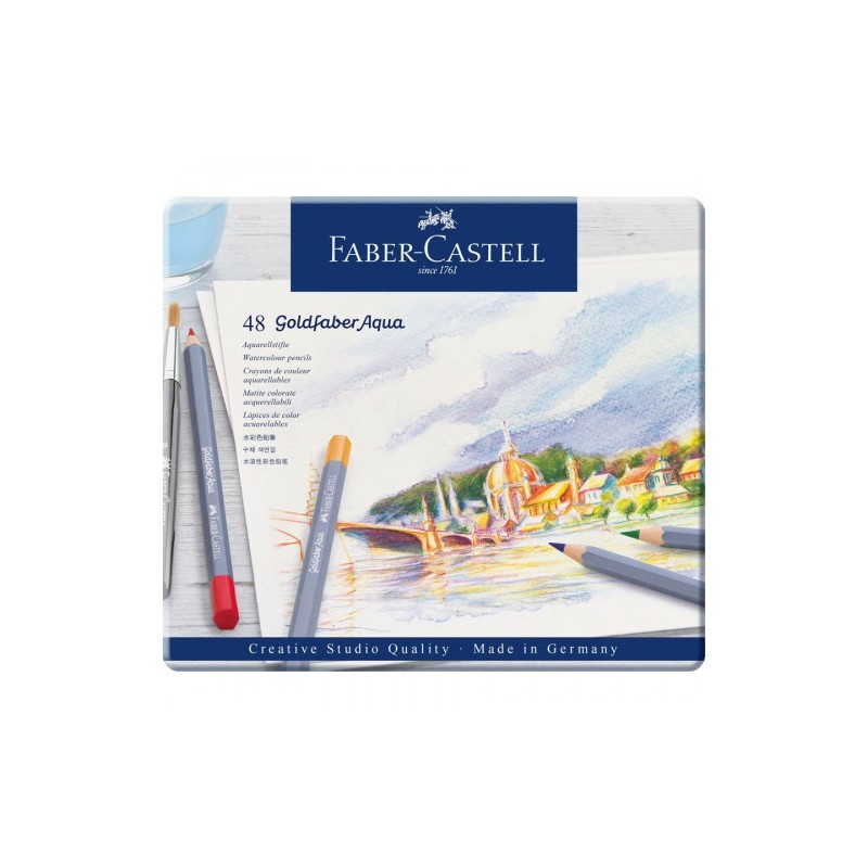 7542-ESTUCHE DE METAL CON 48 LAPICES DE COLORES ACUARELABLES GOLDFABER. FABER CASTELL 114648 7542-ESTUCHE DE METAL CON 48 LAPICES DE COLORES ACUARELABLES GOLDFABER. FABER CASTELL 114648