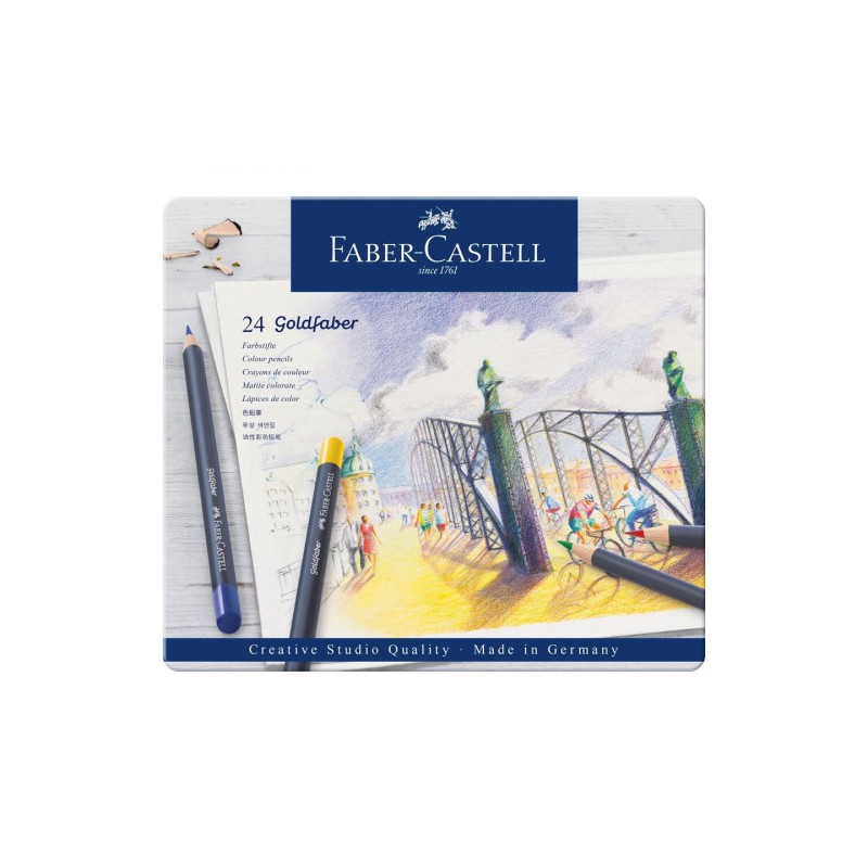 7546-ESTUCHE DE METAL CON 24 LAPICES DE COLORES GOLDFABER. FABER CASTELL 114724 7546-ESTUCHE DE METAL CON 24 LAPICES DE COLORES GOLDFABER. FABER CASTELL 114724