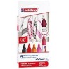 7554-PACK 5 MARCADORES TEXTILES. COLORES CALIDOS. EDDING 4500-5-S-999