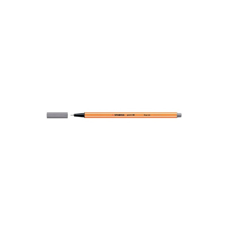 759-ROTULADOR PUNTA FINA POINT 88 0.4MM GRIS OSCURO STABILO 88/96
