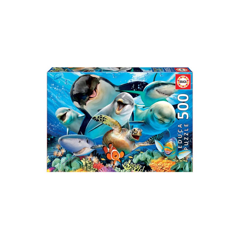 7592-Educa Underwater Selfies Puzzle rompecabezas 500 pieza(s) 7592-Educa Underwater Selfies Puzzle rompecabezas 500 pieza(s)