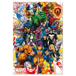 7595-PUZZLE 500 PIEZAS HEROES MARVEL EDUCA 15560