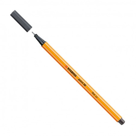 760-ROTULADOR PUNTA FINA POINT 88 0.4MM GRIS INTENSO STABILO 88/97