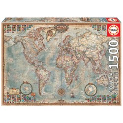 7607-Educa Political Map of The World Puzzle rompecabezas 1500 pieza(s)