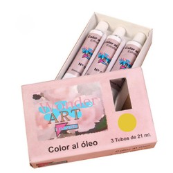 7630-CAJA 3 TUBOS 21ML. OLEO No.06 OCRE WONDER ART BY PRYSE 6250006