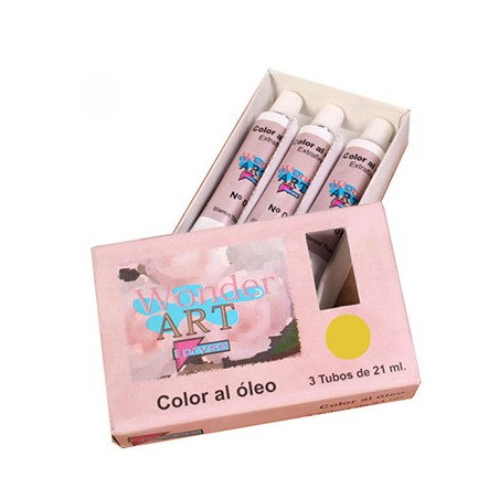 7630-CAJA 3 TUBOS 21ML. OLEO No.06 OCRE WONDER ART BY PRYSE 6250006