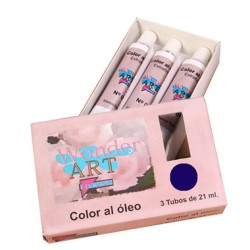 7638-CAJA 3 TUBOS 21ML. OLEO No.26 AZUL PRUSSIAN WONDER ART BY PRYSE 6250026