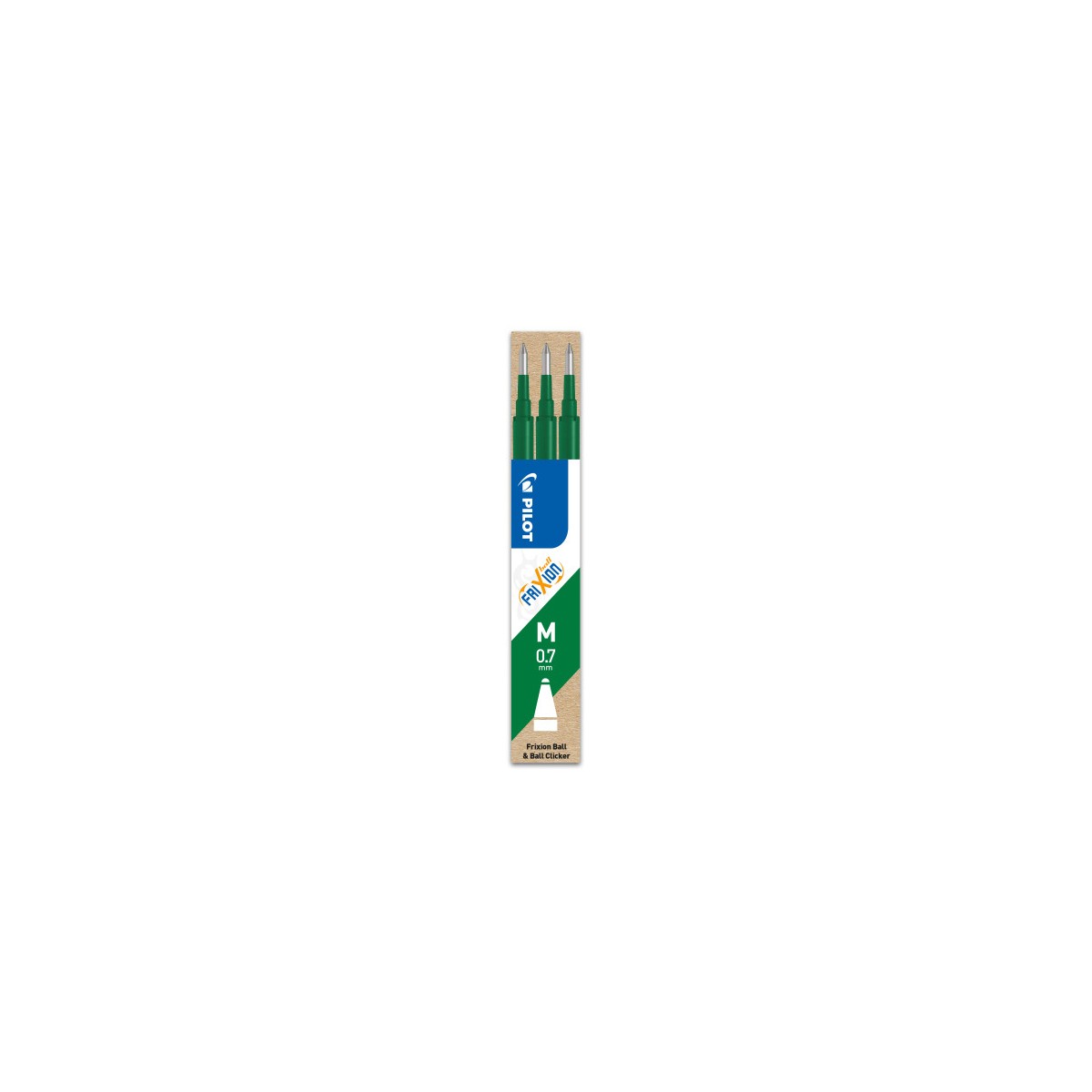 PACK 3 RECAMBIOS FRIXION VERDE PILOT BLS FR7 V S3