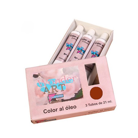 7642-CAJA 3 TUBOS 21ML. OLEO No.36 SIENA TOSTADO WONDER ART BY PRYSE 6250036