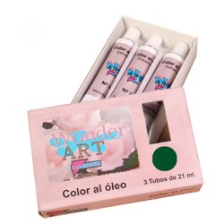 7643-CAJA 3 TUBOS 21ML. OLEO No.37 SOMBRA TOSTADO WONDER ART BY PRYSE 6250037