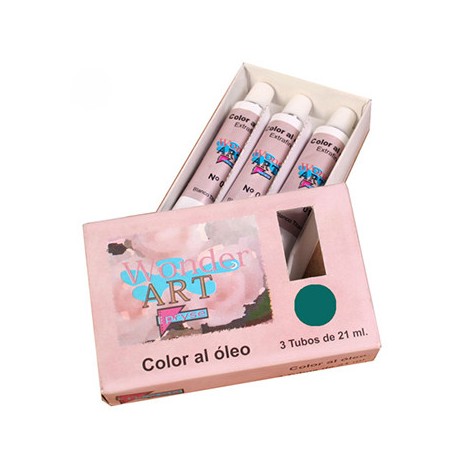 7645-CAJA 3 TUBOS 21ML. OLEO No.46 ESMERALDA WONDER ART BY PRYSE 6250046