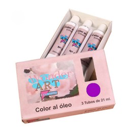 7648-CAJA 3 TUBOS 21ML. OLEO No.56 VIOLETA WONDER ART BY PRYSE 6250056