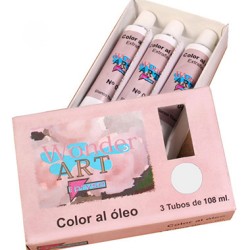 7651-Pryse 6251002 pintura al oleo 108 ml Tubo Plata, Titan, Blanco