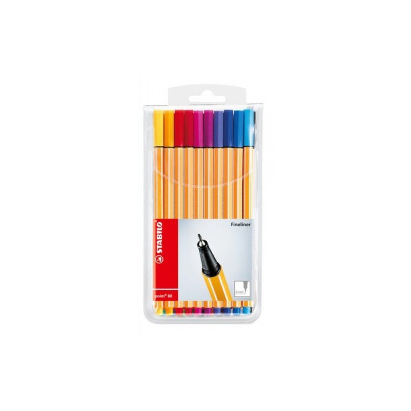 766-ESTUCHE 20 ROTULADORES PUNTA FINA 0,4MM. POINT 88 COLORES SURTIDOS STABILO 8820