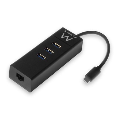 Ewent EW1141 hub de interfaz USB 32 Gen 1 31 Gen 1 Type C 5000 Mbit s Negro