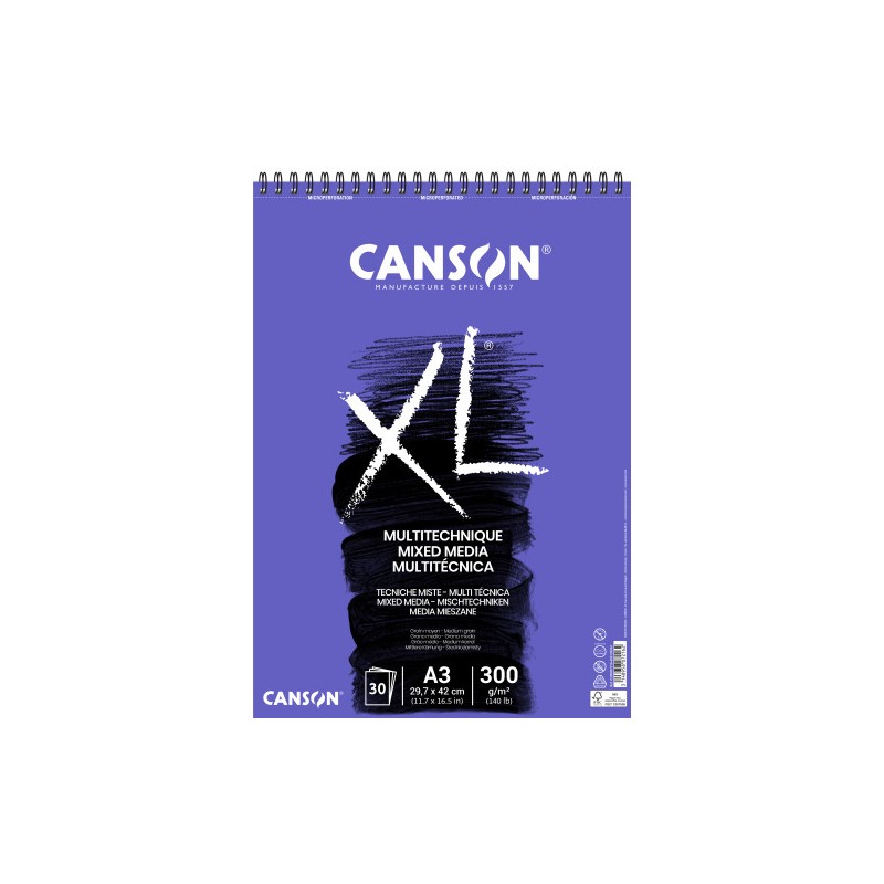 7741-Canson XL Mix Media Bloc de hojas de papel para bellas artes 30 hojas 7741-Canson XL Mix Media Bloc de hojas de papel para bellas artes 30 hojas