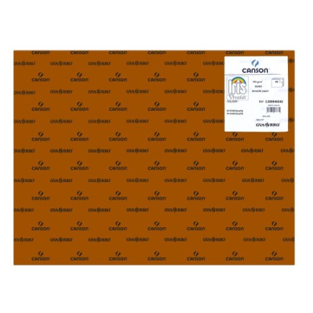 7749-PACK 25 HOJAS CARTULINA IRIS 50X65 185G CHOCOLATE CANSON C200040242