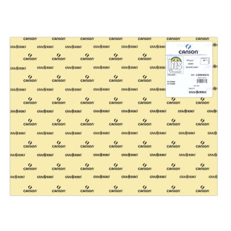 7751-PACK 25 HOJAS CARTULINA IRIS 50X65 185G CREMA CANSON C200040219