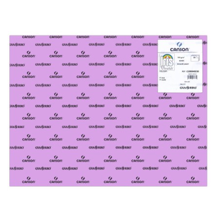 7753-PACK 25 HOJAS CARTULINA IRIS 50X65 185G LILA CANSON C200040230