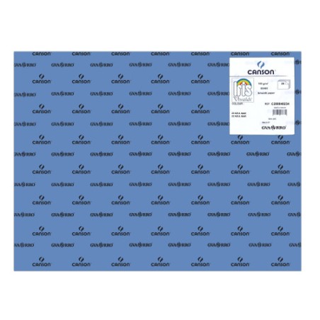 7756-PACK 25 HOJAS CARTULINA IRIS 50X65 185G AZUL MAR CANSON C200040234