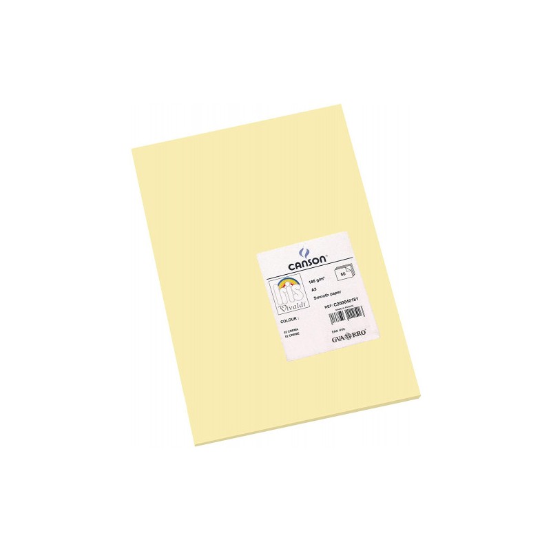 7765-PACK 50 HOJAS CARTULINA IRIS A3 185G CREMA CANSON C200040181