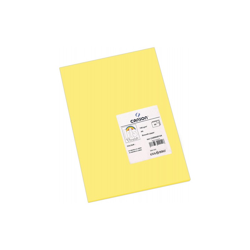 7768-PACK 50 HOJAS CARTULINA IRIS A4 185G AMARILLO LIMON CANSON C200040154 7768-PACK 50 HOJAS CARTULINA IRIS A4 185G AMARILLO LIMON CANSON C200040154