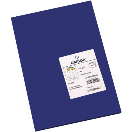 7772-PACK 50 HOJAS CARTULINA IRIS A4 185G AZUL ULTRAMAR CANSON C200040169