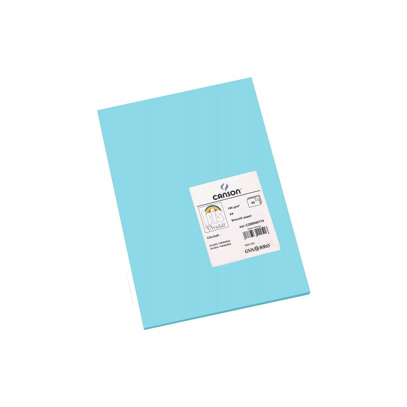 7773-PACK 50 HOJAS CARTULINA IRIS A4 185G AZUL TURQUESA CANSON C200040170 7773-PACK 50 HOJAS CARTULINA IRIS A4 185G AZUL TURQUESA CANSON C200040170