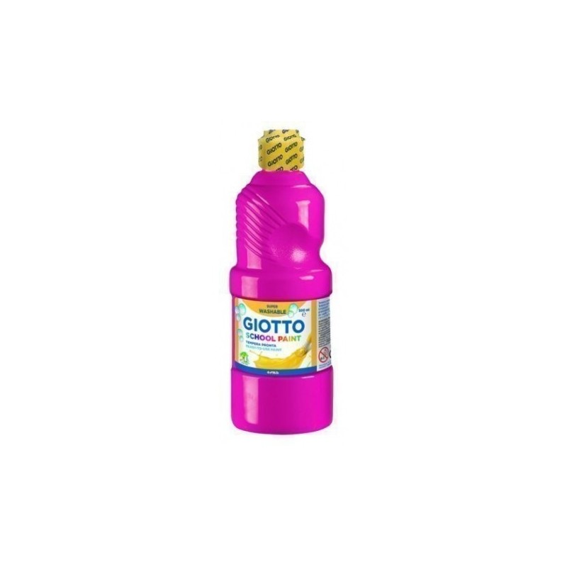 7784-Giotto Tempera Escolar 500 ml Botella Magenta